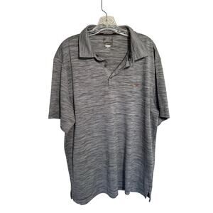 Greg Norman For Tasso Elba Play Dry Mens Golf Polo Heathered Grey Size XL